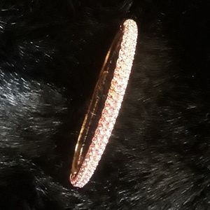 Nolan Miller rose goldtone & crystal bracelet